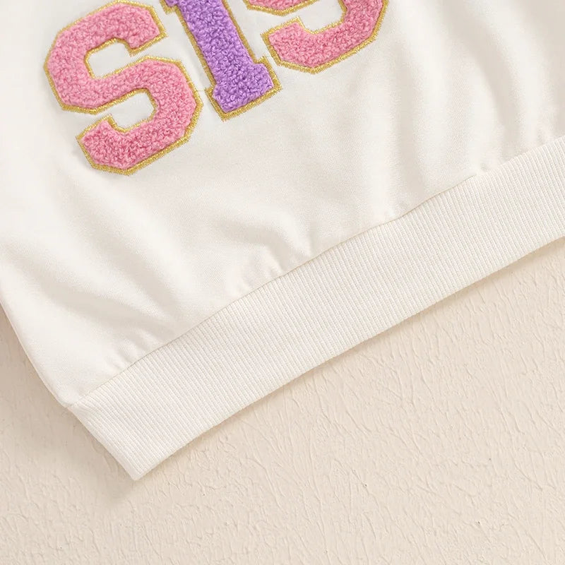 Sweat-shirt Enfant Col Rond Lettres Brodées - Hoodie Unisexe Printemps/Automne SUN N.