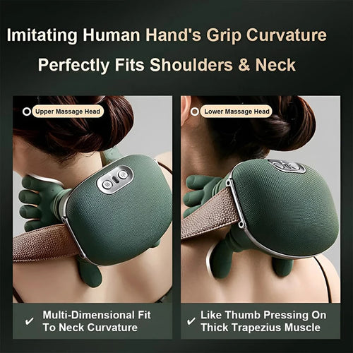 neck and shoulder massager with deep tissue kneading