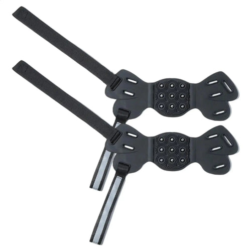 Crampons antidérapants d'extérieur pour chaussures, couvre-bottes d'hiver avec 9 pointes métalliques pour la glace et la neige, antidérapants pour la neige et le glace SUN N.