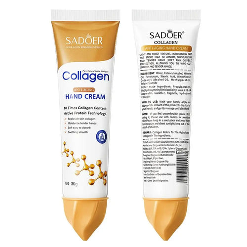 Crème Mains au Collagène – Anti-Rides, Hydratante & Réparatrice Peaux Fissurées SUN N.