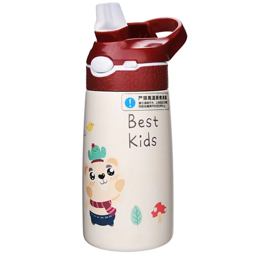 Kids Insulated Water Bottle with Straw 500ml BPA Free Stainless Steel