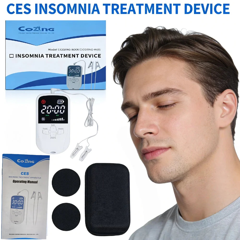 Stimulateur du nerf vague, clip auriculaire VNS, dispositif de relaxation cérébrale rechargeable pour le traitement de l'insomnie, aide au sommeil, anxiété, stress SUN N.