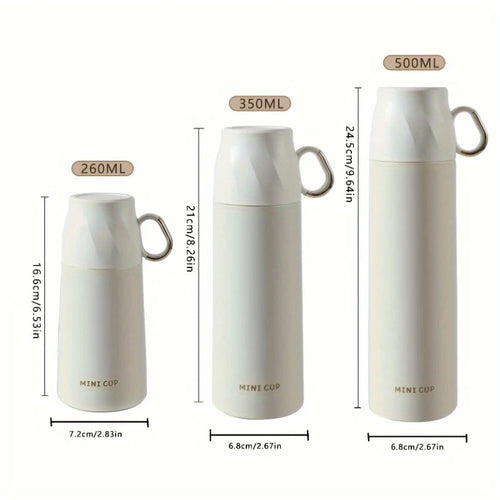 Mini Insulated Thermos Stainless Steel Portable Vacuum Bottle with Cup Lid