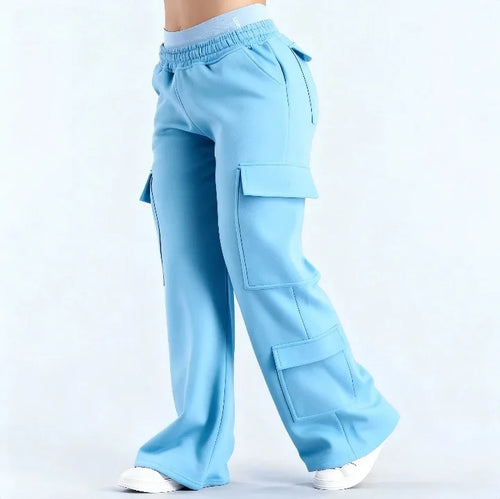 Pantalon Droit Femme  Femme printemps été poche polyvalent déplacements décontracté personnalité Pantalon femmes droit décontracté couleur unie Pantalon SUN N.