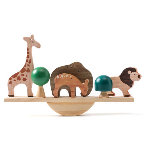 Jouet à Empiler Montessori en Bois – Blocs Sensoriels Forêt Bébé SUN N.