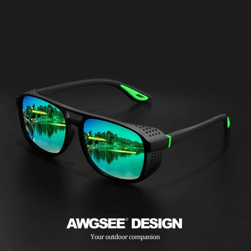 Lunettes de soleil de sport professionnelles – Polarisées coupe-vent UV400 pour le cyclisme, la course à pied, les amateurs de plein air UV400 SUN N.