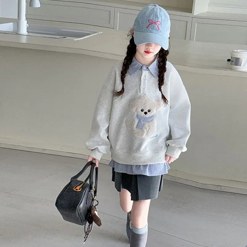 Sweatshirt Filles Hoodie Polo SUN N.