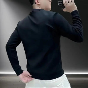 Sweatshirt Homme Col Rond Velours - Pull-over Épaissi Automne/Hiver 2025 SUN N.