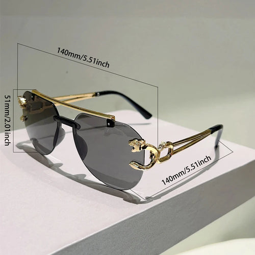KAMMPT lunettes de soleil pilote sans monture hommes mode Vintage dégradé nuances décontractées femmes à la mode marque Design décor extérieur lunettes de soleil SUN N.