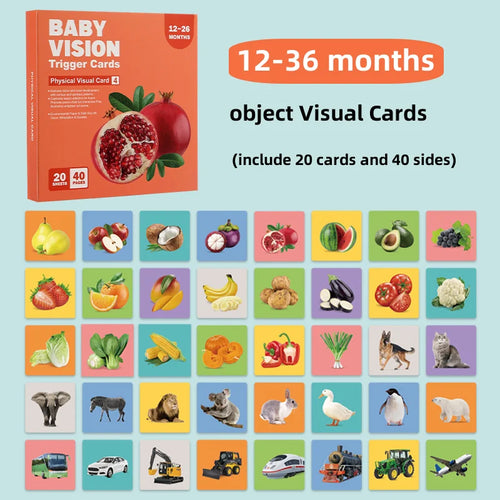 Cartes Flash Bébé Noir et Blanc – Stimulation Visuelle Éducative SUN N.