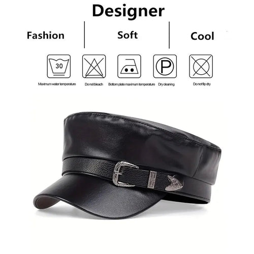 Fashion Women Large Belt Buckle Leather SUN N.