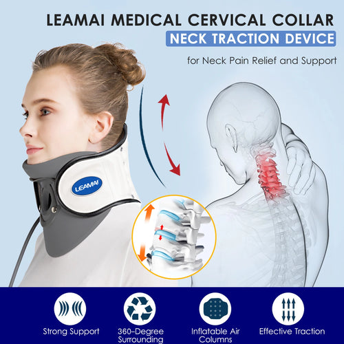 Collier cervical gonflable – Traction du cou, soulagement douleur & soutien à domicile SUN N.