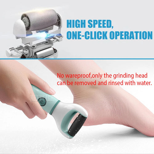 Ponceuse électrique pour pieds, outils de pédicure automatiques, lime à pieds, éliminateur de callosités et peaux mortes, utilisation humide ou sèche, nettoyeur de pieds rechargeable SUN N.