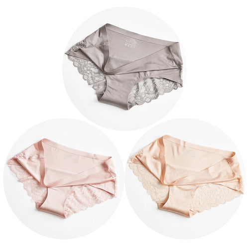 Culottes Dentelle Femme en satin doux avec détails en dentelle, design élégant et confortable