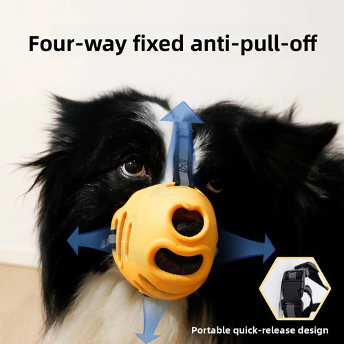 Muselière Souple en Silicone TPR pour Chien – Anti-Morsure, Perméable à l’Eau SUN N.