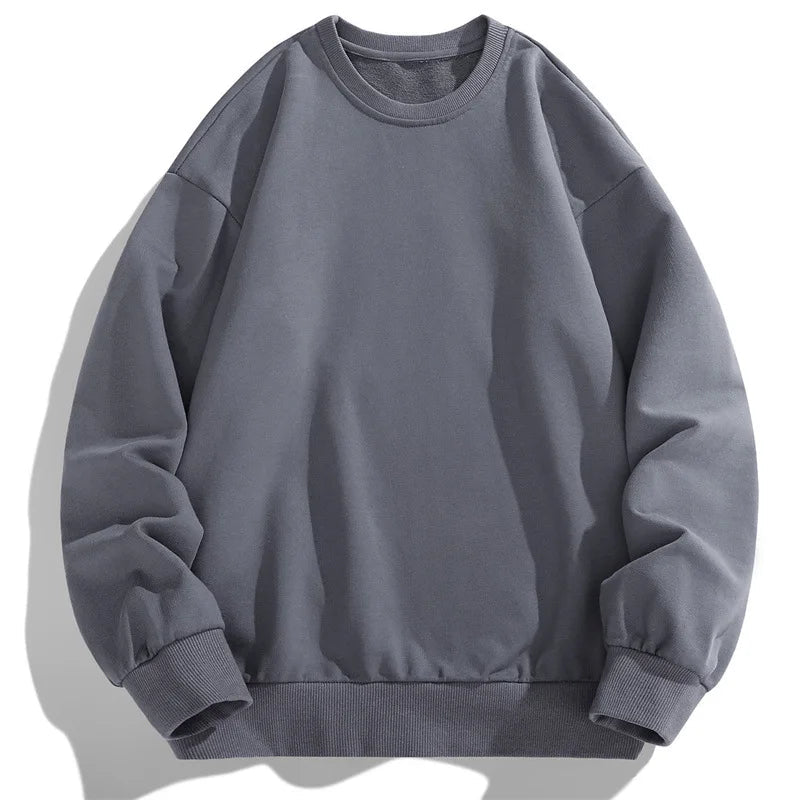 Sweat-shirt Homme Col Rond Manches Longues - Hoodie Uni Printemps/Automne 2025 SUN N.