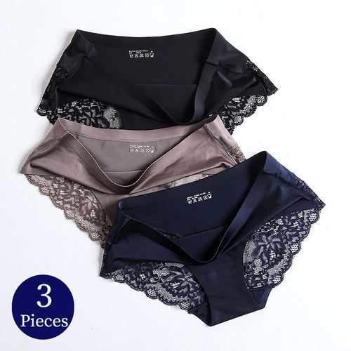 Culottes Dentelle Femme en satin doux avec détails en dentelle, design élégant et confortable
