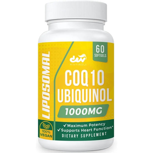 Capsules de coenzyme liposome Q10, meilleure absorption des suppléments de coenzima Q10 Pantone, fonction cardiaque et production d'énergie SUN N.