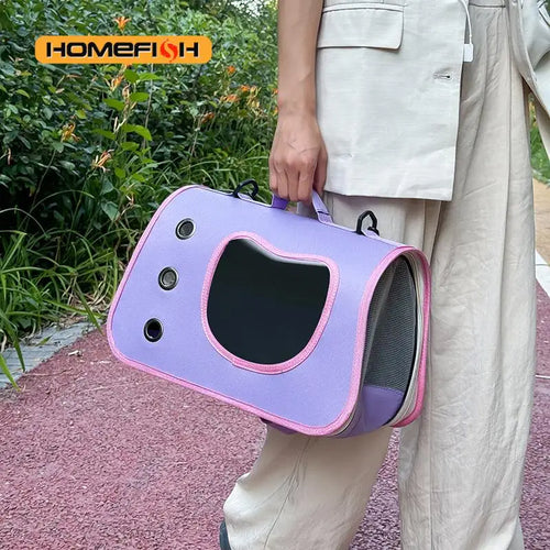 Sac de transport Portable pour animaux de compagnie, pour petits chiens et chats, sac pliable d'extérieur, sac à bandoulière respirant pour chat, sac de transport pour chaton SUN N.