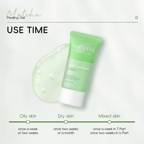Gommage Visage Gel Matcha LAIKOU - Exfoliant Hydratant Contrôle Sébum 60g SUN N.