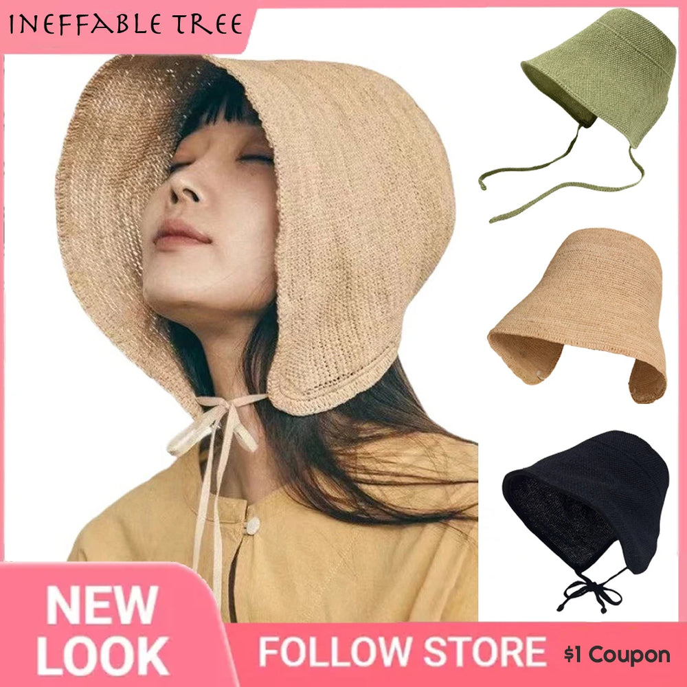 Chapeau de Paille Raphia Lolita – Pare-Soleil, élégant et léger, parfait pour le soleil.