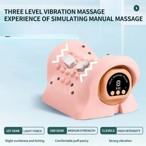 cervical traction pillow with heat and ems neck massager