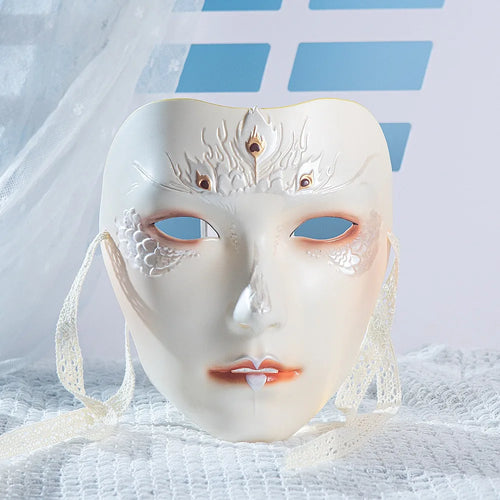 Masque Cyberpunk homme en or brillant avec des lacets pour le cosplay et les événements thématiques.