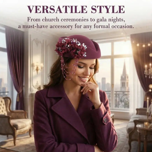 Chapeau britannique rétro pour femmes, élégant, décoré de fleurs 3D, casquette d'hôtesse de l'air, béret, accessoires de Costume de Cosplay SUN N.