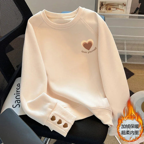Sweatshirt Femme Ample 2025 - Pull-over Basique Décontracté Automne/Hiver SUN N.