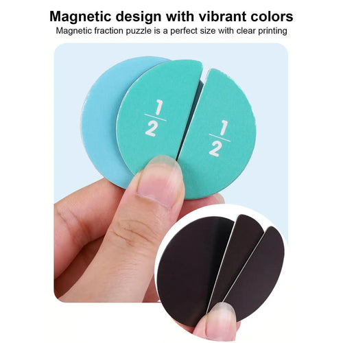 Carreaux & Cercles de Fractions Magnétiques - Visual learning for fractions using a magnetic demonstration book.
