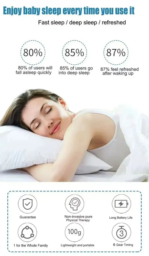 CES Clip de Stimulation du Nerf Vague en utilisation pour favoriser un sommeil réparateur et réduire l'anxiété.