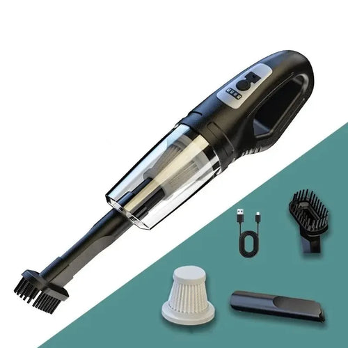 Aspirateur de voiture portable sans fil, rechargeable par USB, aspirateur à main puissant pour voiture, maison, bureau, nettoyage des poils d'animaux SUN N.