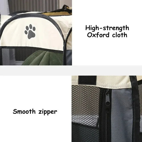 Tente pliable Portable pour animaux de compagnie, chenil, clôture octogonale, abri pour chiots, facile à utiliser, extérieur, opération facile, grandes Cages pour chiens, clôtures pour chats SUN N.