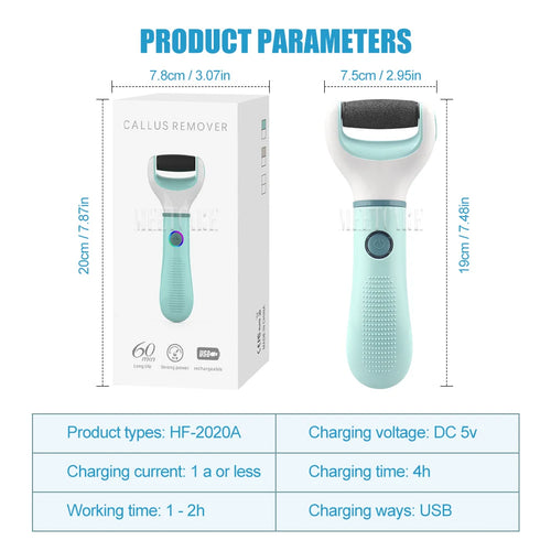 Ponceuse électrique pour pieds, outils de pédicure automatiques, lime à pieds, éliminateur de callosités et peaux mortes, utilisation humide ou sèche, nettoyeur de pieds rechargeable SUN N.