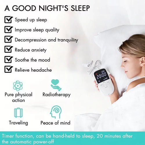 Stimulateur du nerf vague, clip auriculaire VNS, dispositif de relaxation cérébrale rechargeable pour le traitement de l'insomnie, aide au sommeil, anxiété, stress SUN N.