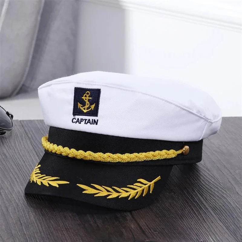 Chapeau de capitaine de yacht pour adulte, réglable, pour hommes et femmes, idéal pour les fêtes, les bals costumés et les événements, accessoires élégants et de qualité supérieure SUN N.