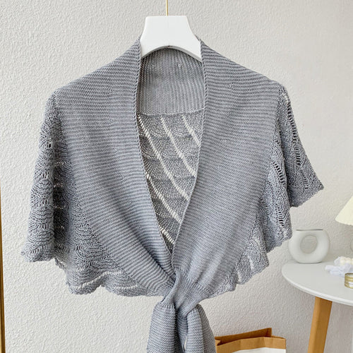 Châle en fil ajouré élégant pour femmes - Léger, respirant en polyester, parfait pour superposer ou porter seul, lavable en machine, écharpe décontractée pour le week-end | Châle polyvalent | Tricot élégant, châles pour l'hiver SUN N.