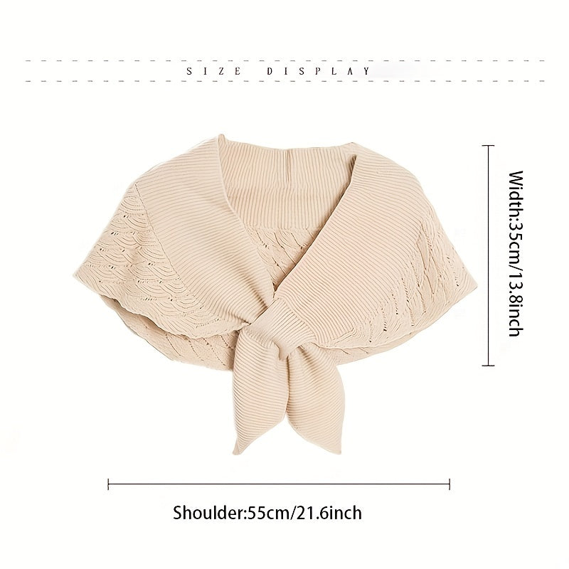 Châle en fil ajouré élégant pour femmes - Léger, respirant en polyester, parfait pour superposer ou porter seul, lavable en machine, écharpe décontractée pour le week-end | Châle polyvalent | Tricot élégant, châles pour l'hiver SUN N.