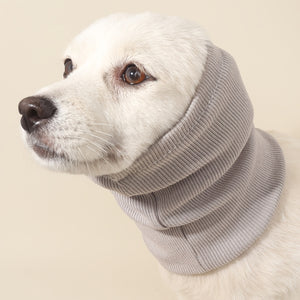Snood apaisant pour chien avec cache-oreilles - Vêtement de protection anti-anxiété élégant