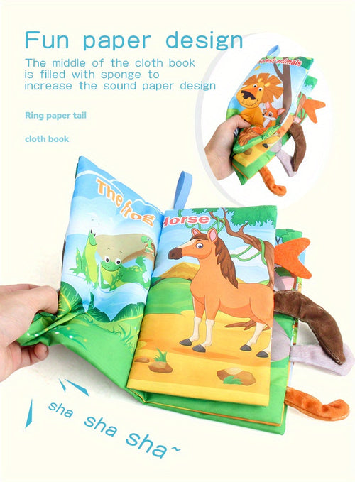 Livres en tissu pour bébés - Jouets sensoriels toucher et sentir SUN N.