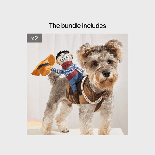Déguisement drôle de cowboy cavalier pour chiens et chats - Costume Halloween pour animaux