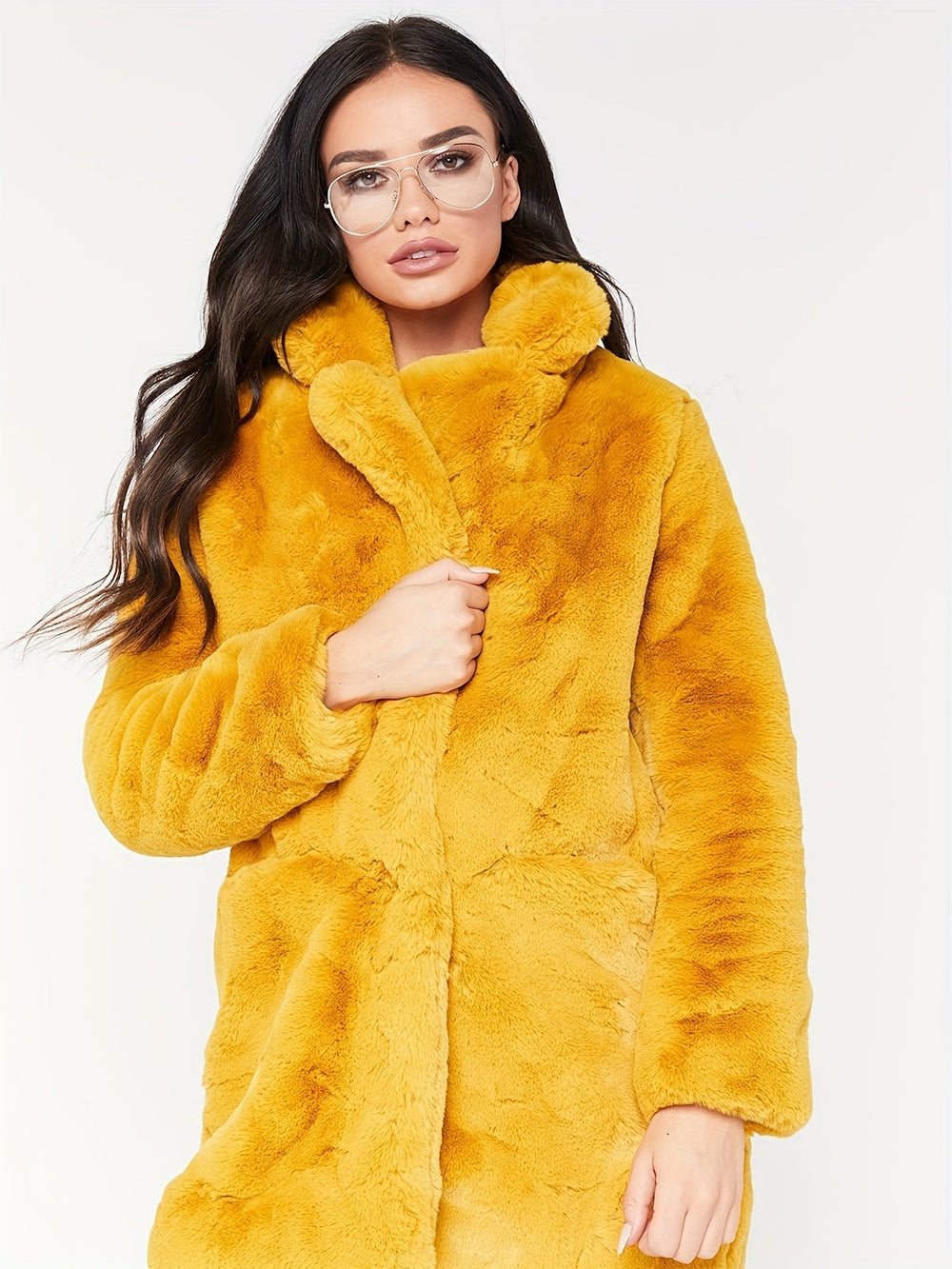 Manteau ample en peluche chaud d'hiver, vêtement d'extérieur teddy à manches longues décontracté, vêtements pour femmes SUN N.