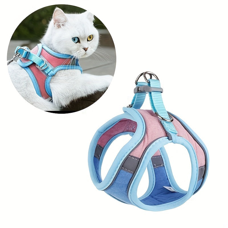 Harnais pour chat anti-évasion avec laisse réglable - Sécurité et confort pour promenades