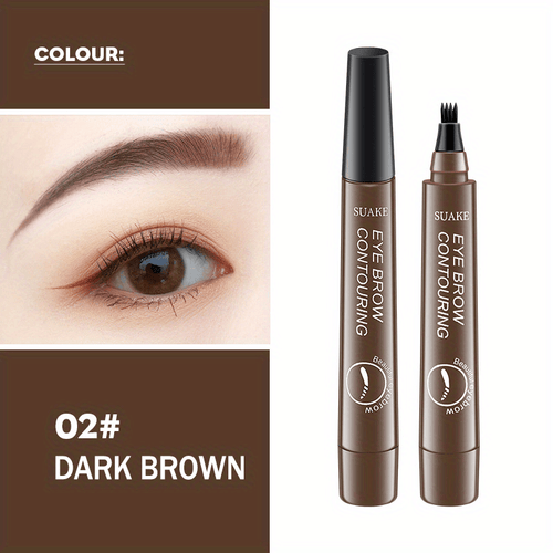 Crayon à sourcils à quatre pointes, étanche et résistant à la transpiration avec tenue longue durée SUN N.