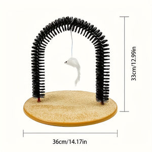 Arche de toilettage pour chat - Brosse de massage et grattoir SUN N.