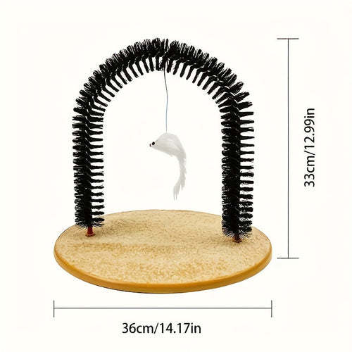 Arche de toilettage pour chat - Brosse de massage et grattoir SUN N.