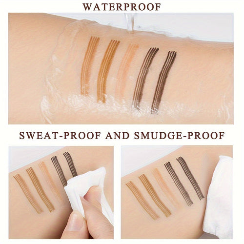 Crayon à sourcils à quatre pointes, étanche et résistant à la transpiration avec tenue longue durée SUN N.