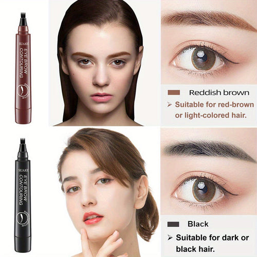 Crayon à sourcils à quatre pointes, étanche et résistant à la transpiration avec tenue longue durée SUN N.