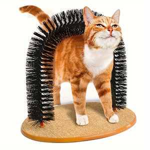 Arche de toilettage pour chat - Brosse de massage et grattoir SUN N.