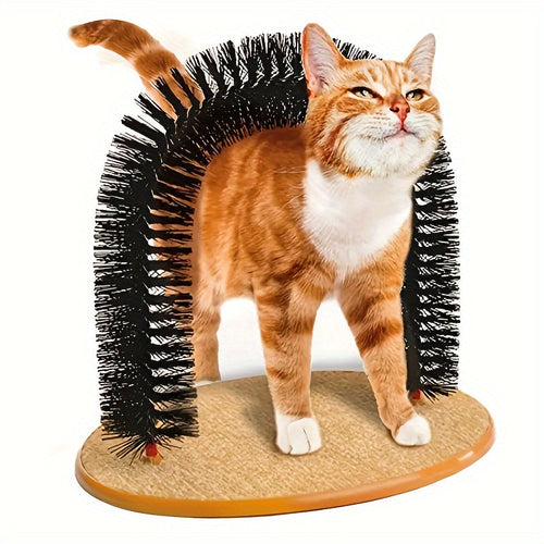 Arche de toilettage pour chat - Brosse de massage et grattoir SUN N.